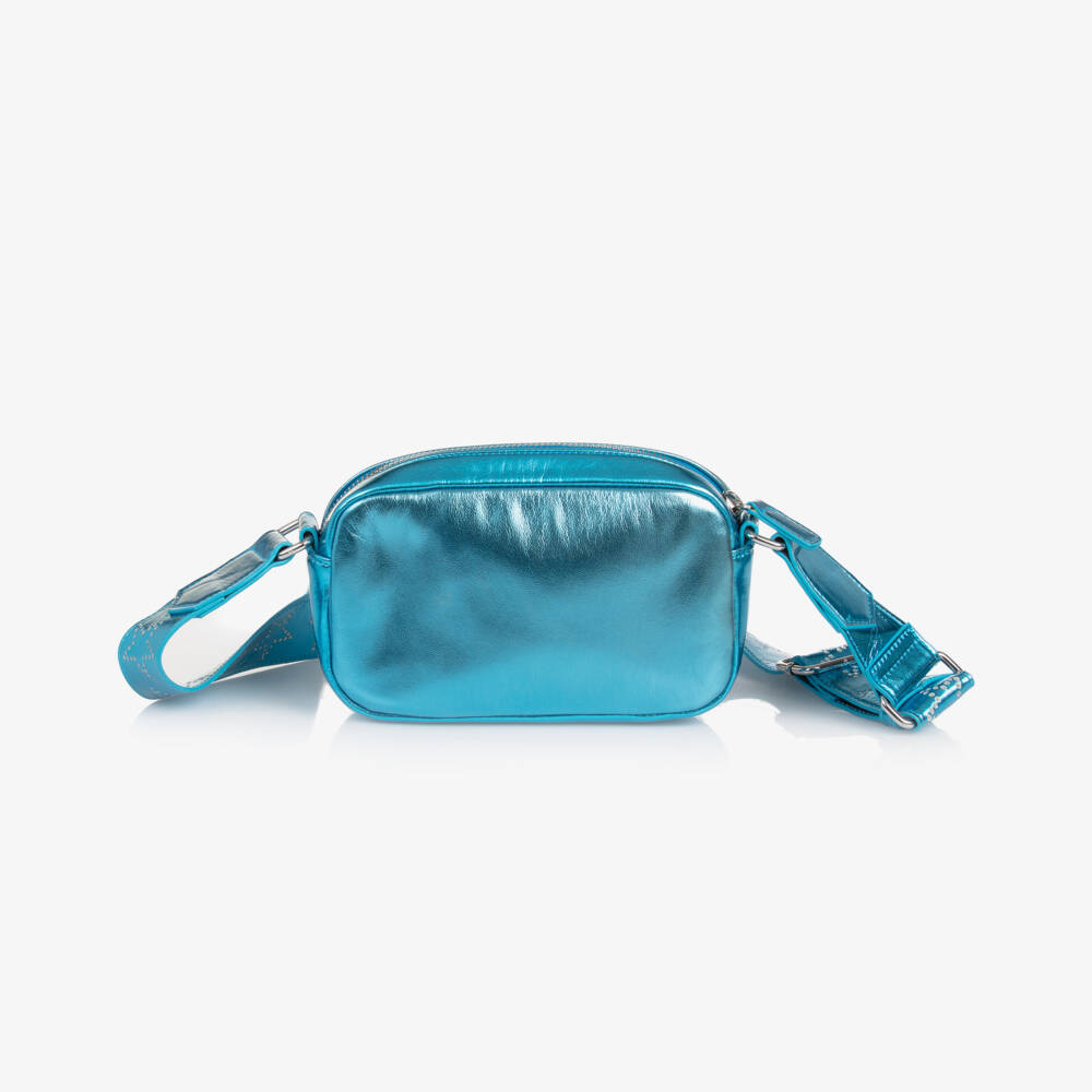 Stella McCartney Kids-Girls Shimmering Sapphire Star Satchel | Childrensalon Outlet