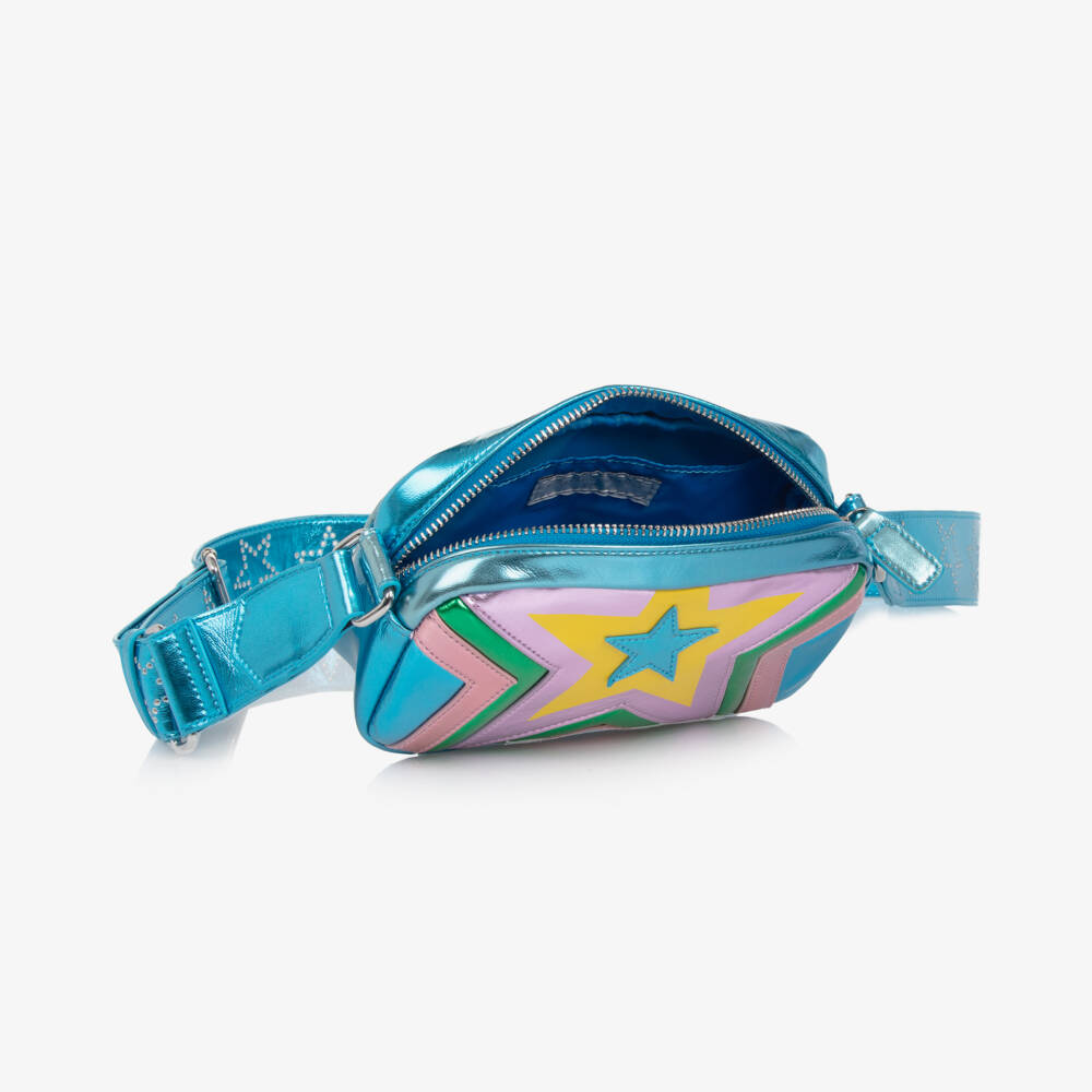 Stella McCartney Kids-Girls Shimmering Sapphire Star Satchel | Childrensalon Outlet