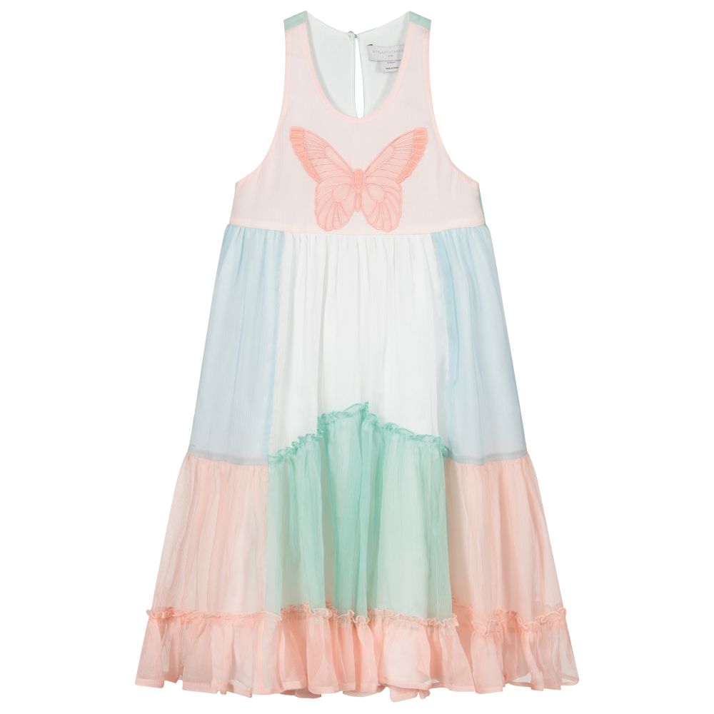 Stella McCartney Kids - Chiffonkleid aus Seide für Mädchen | Childrensalon