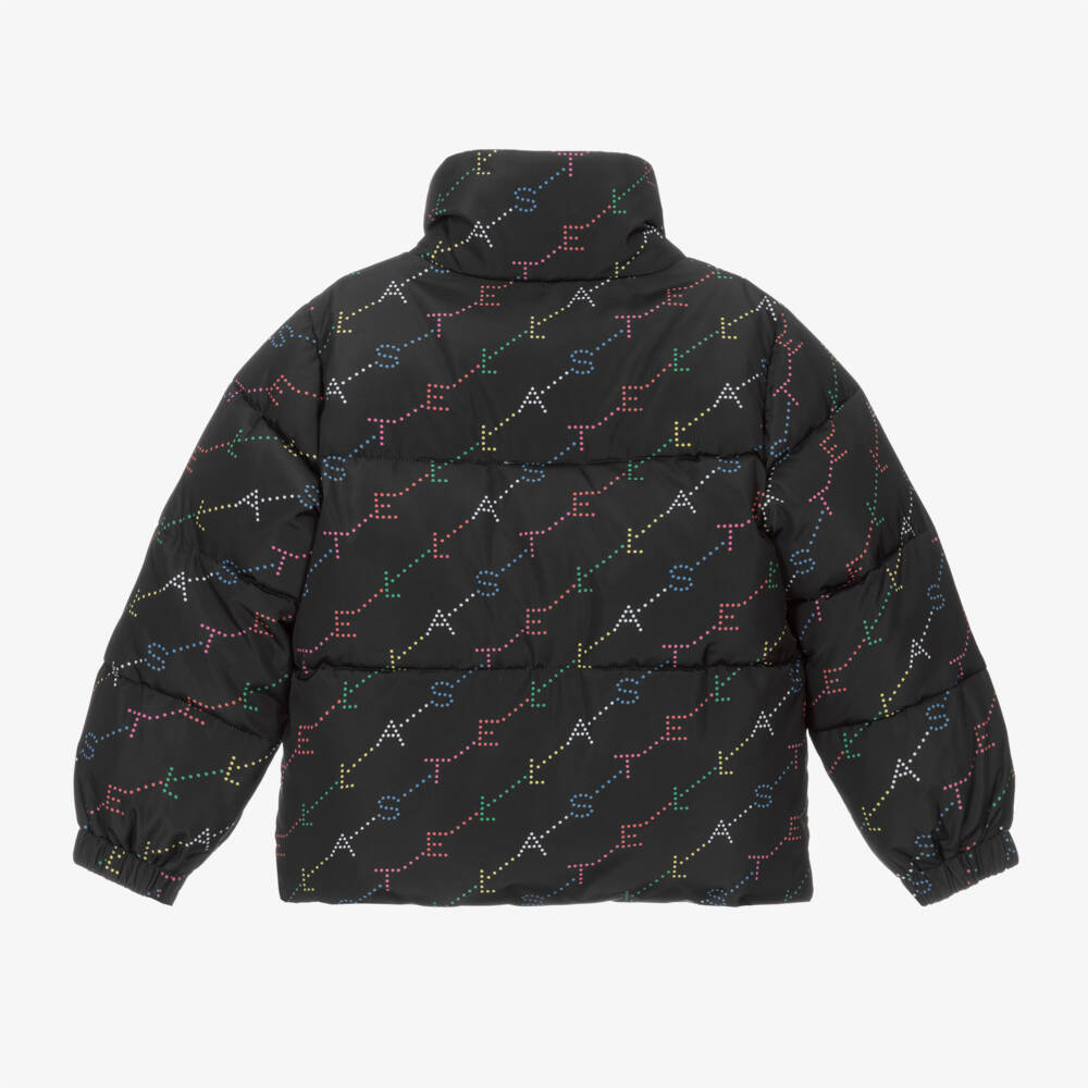 Stella McCartney Kids-Girls Sleek Midnight Puffer Coat | Childrensalon Outlet