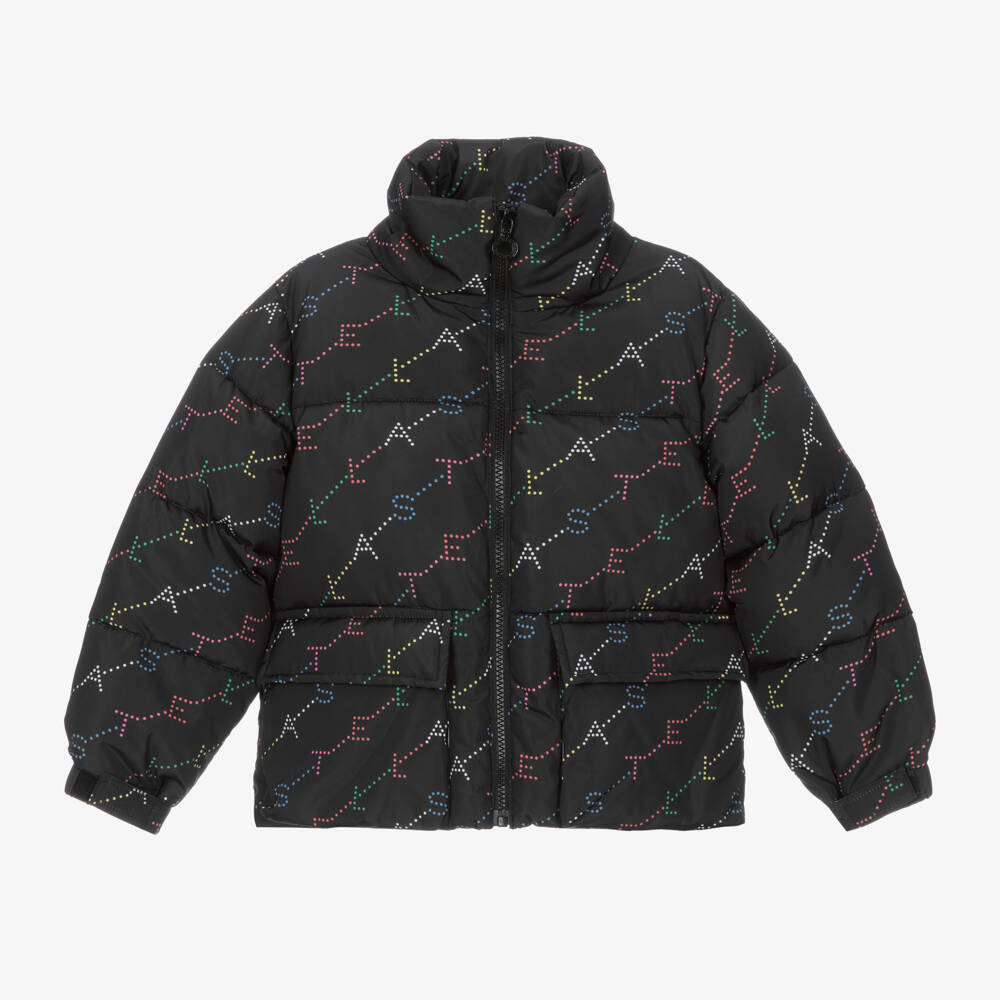 Stella McCartney Kids-Girls Sleek Midnight Puffer Coat | Childrensalon Outlet