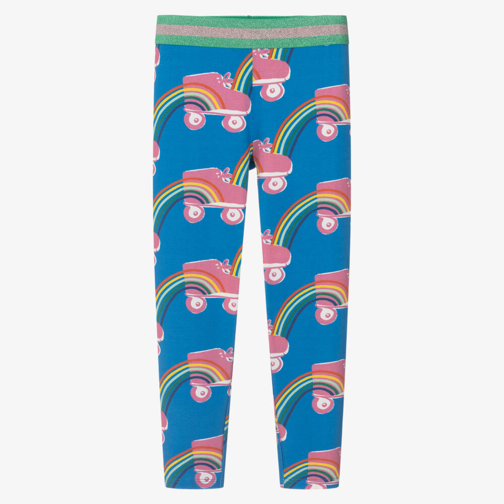 Stella McCartney Kids-Мягкие синие леггинсы для девочек | Childrensalon Outlet