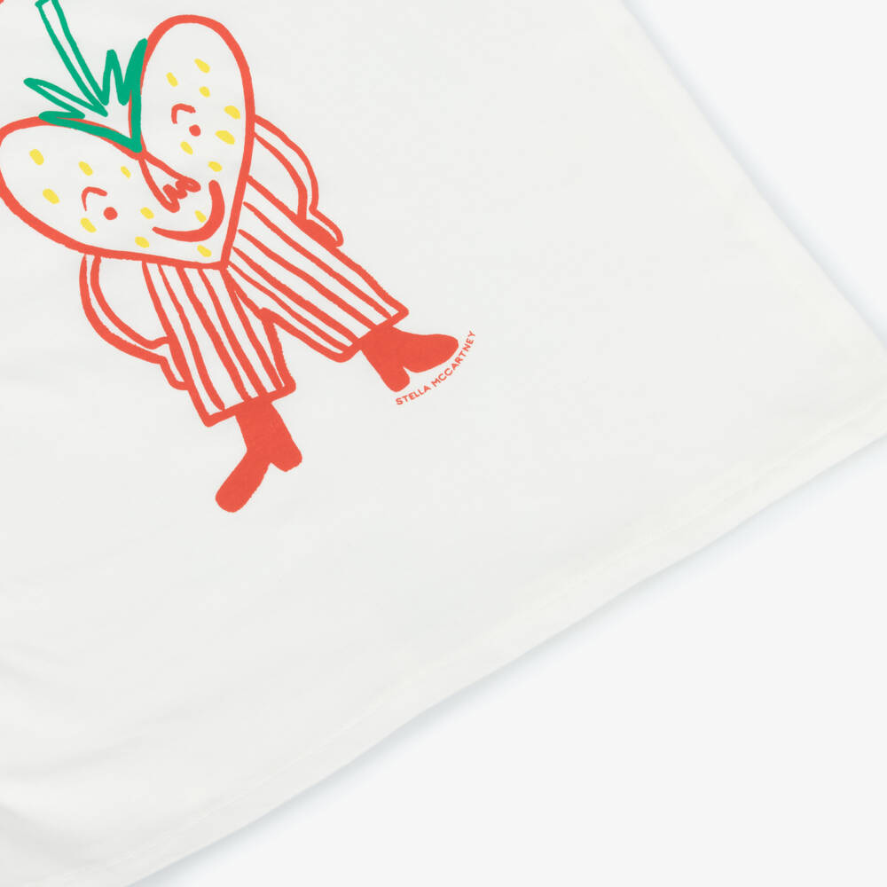 Stella McCartney Kids-Girls Soft Ivory Jersey Tee | Childrensalon Outlet