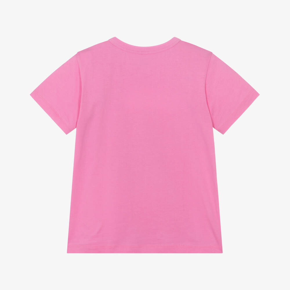 Stella McCartney Kids-Girls Soft Pink Cat Tee | Childrensalon Outlet