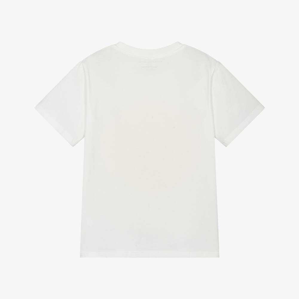 Stella McCartney Kids-Girls Sparkling Ivory Cotton Tee | Childrensalon Outlet