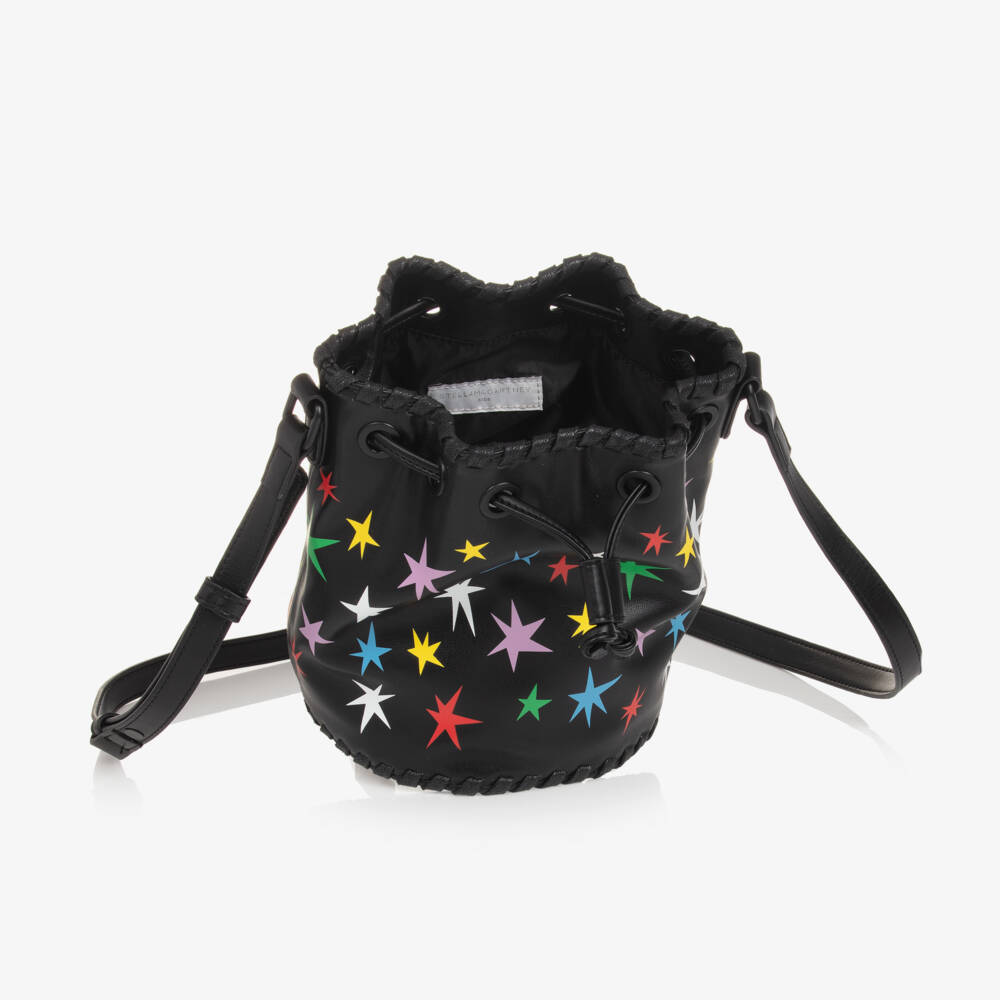 Stella McCartney Kids-Girls Starry Black Bucket Bag | Childrensalon Outlet