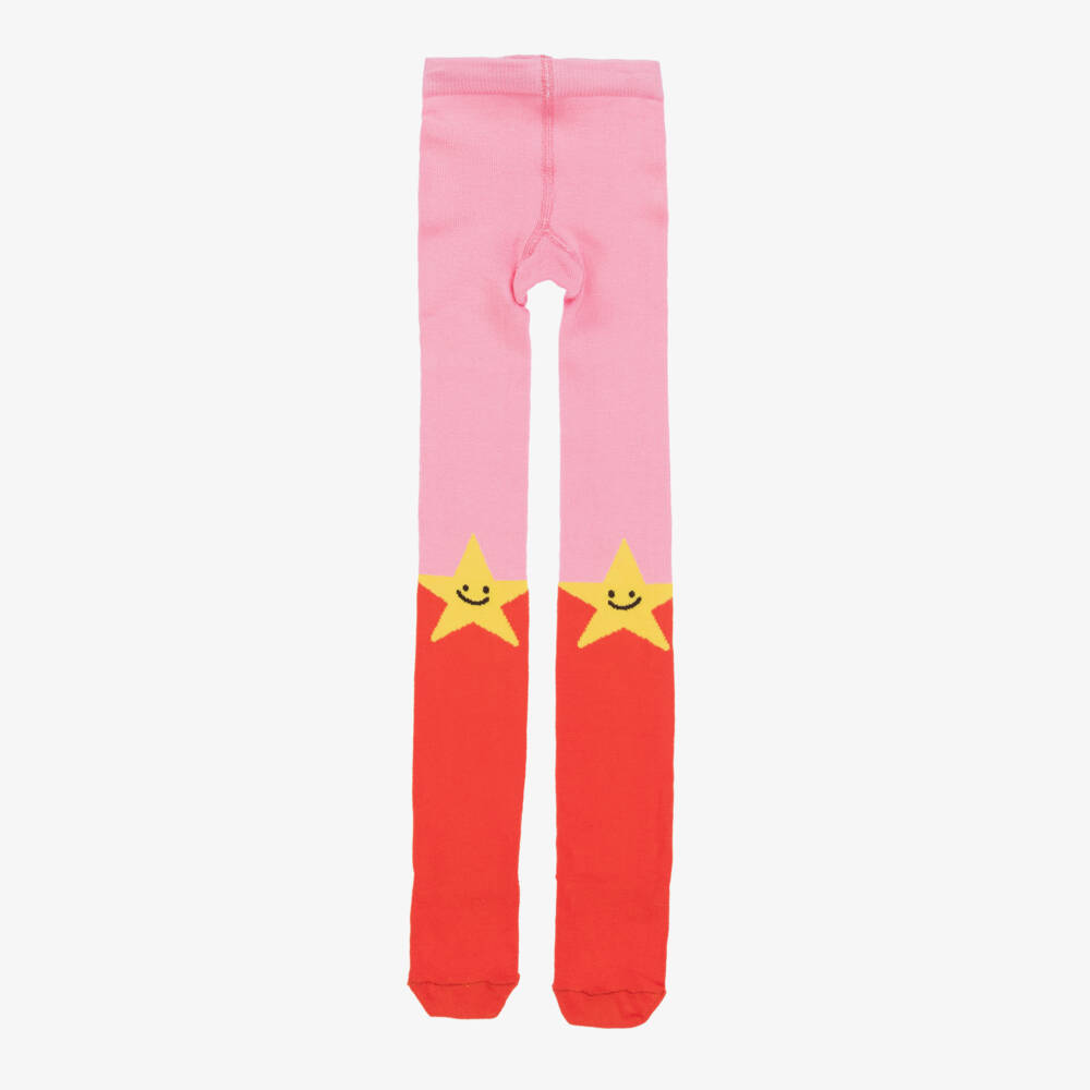 Stella McCartney Kids-Girls Starry Pink and Red Tights | Childrensalon Outlet