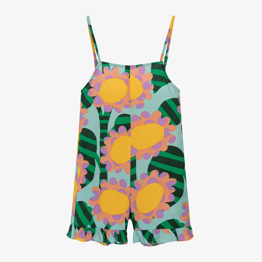 Stella McCartney Kids-Girls Sunflower Print Viscose Playsuit | Childrensalon Outlet