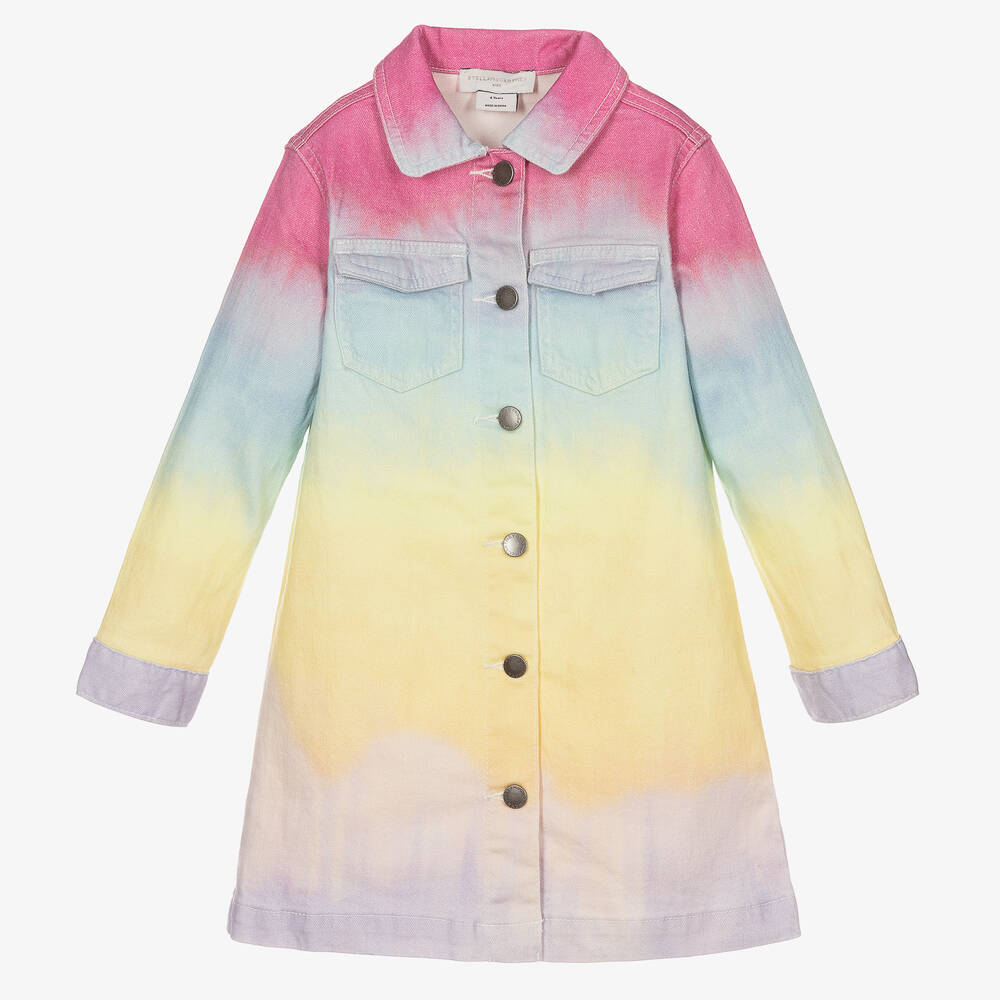 Stella McCartney Kids - Girls Tie-Dye Denim Dress | Childrensalon