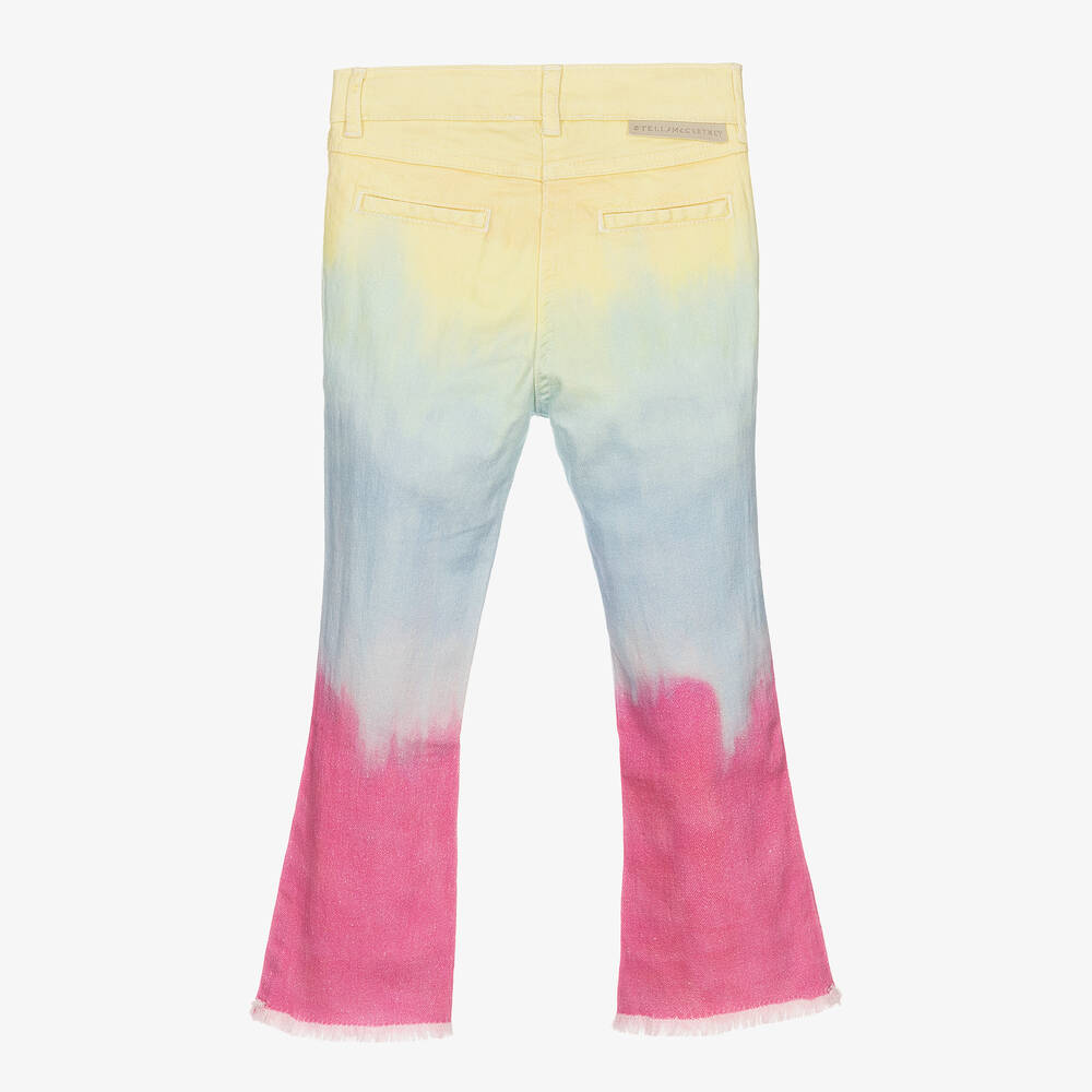 Stella McCartney Kids-جينز قطن عضوي دنيم بطبعة ملونة للبنات | Childrensalon Outlet