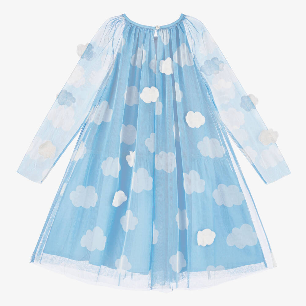 Stella McCartney Kids-Girls Tulle Sky Blue Dress | Childrensalon Outlet