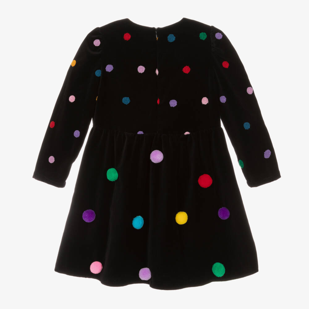 Stella McCartney Kids-فستان بوم بوم مخمل لون أسود | Childrensalon Outlet