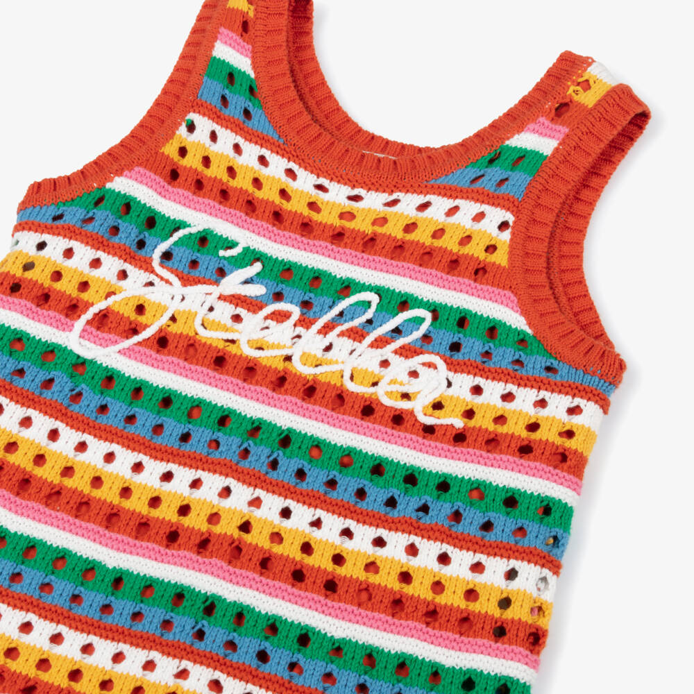 Stella McCartney Kids-فستان مخطط بألوان زاهية للبنات | Childrensalon Outlet