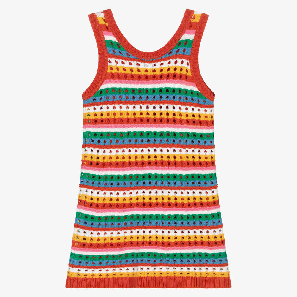 Stella McCartney Kids-فستان مخطط بألوان زاهية للبنات | Childrensalon Outlet