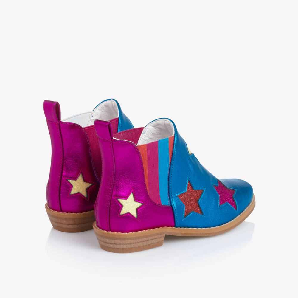 Stella McCartney Kids-Girls Vibrant Metallic Star Boots | Childrensalon Outlet