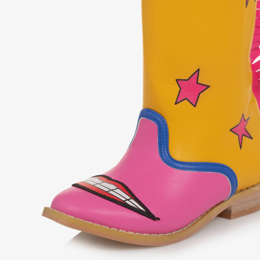 Stella McCartney Kids-Girls Vibrant Star Fringe Boots | Childrensalon Outlet