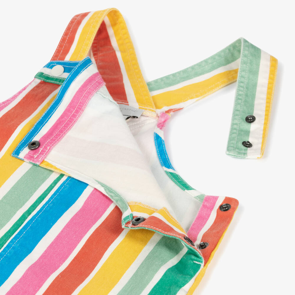Stella McCartney Kids-Яркий джинсовый комбинезон в полоску для девочек | Childrensalon Outlet