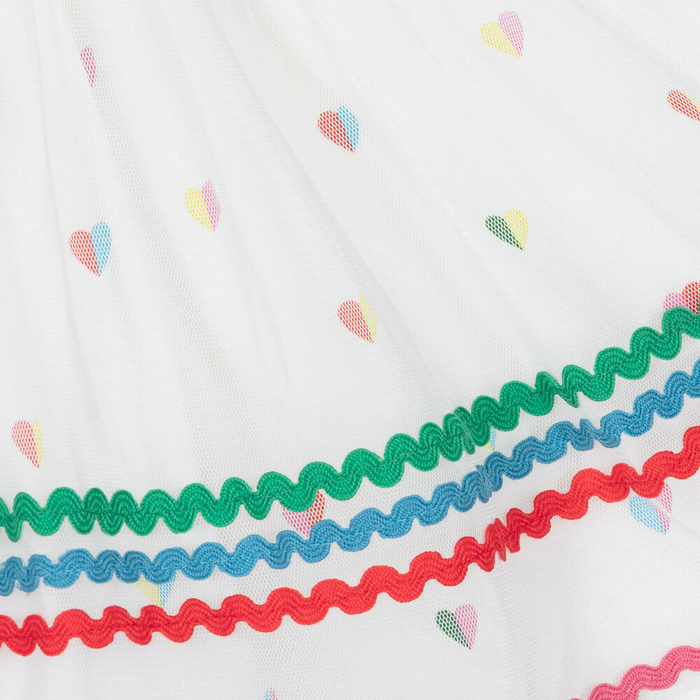 Stella McCartney Kids-Girls White 2-In-1 Jersey & Tulle Dress | Childrensalon Outlet