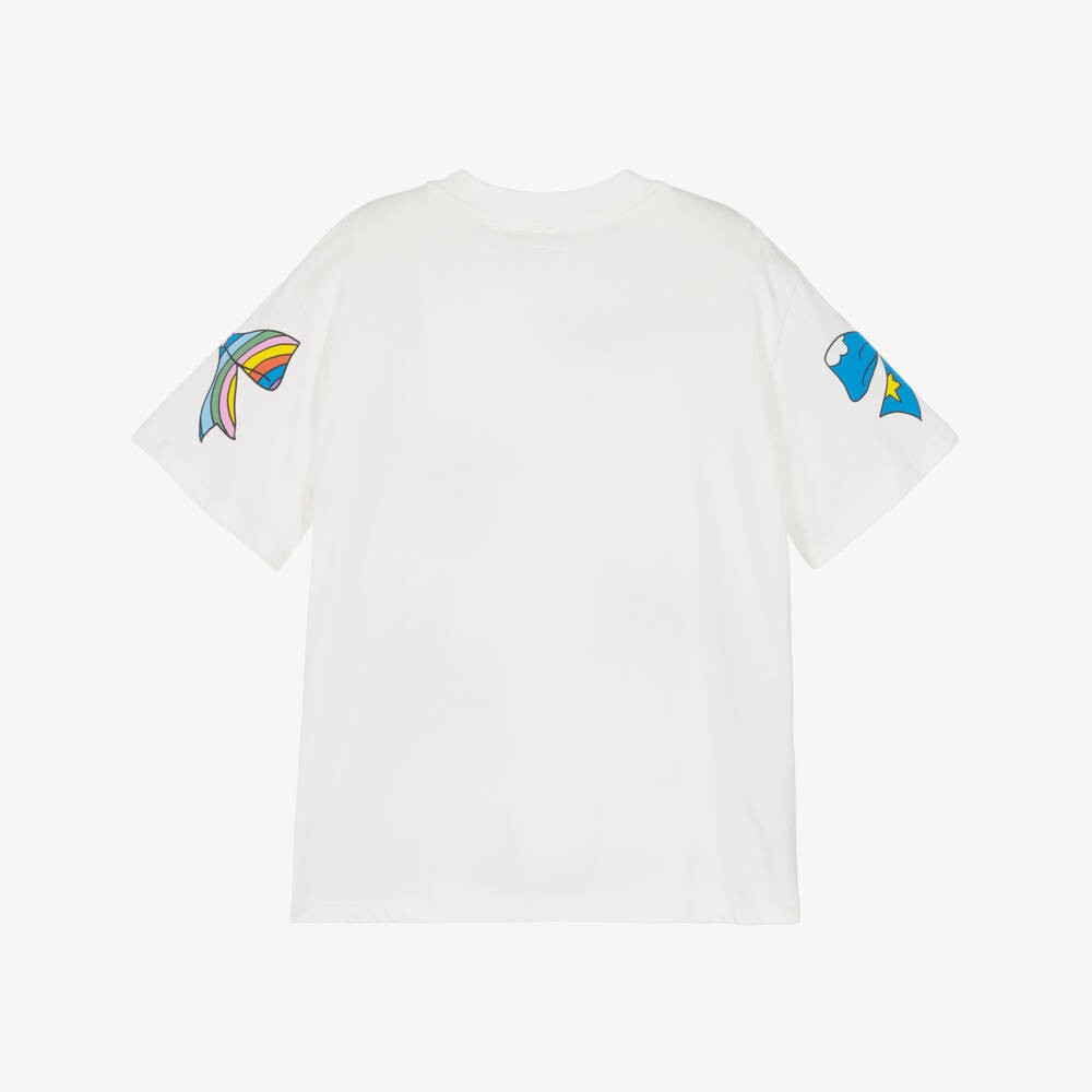 Stella McCartney Kids-Футболка из белого хлопка с бантом для девочек | Childrensalon Outlet