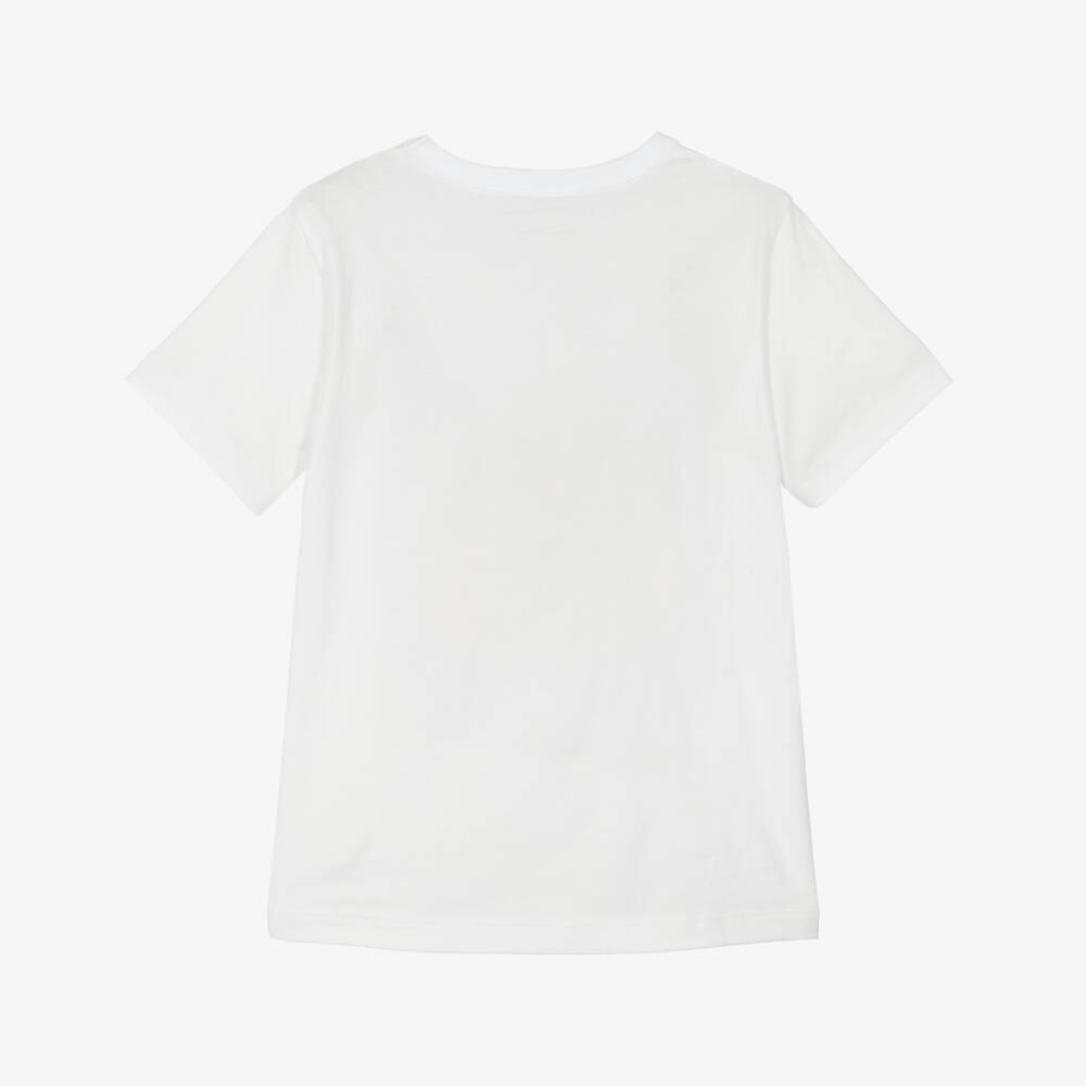 Stella McCartney Kids-Girls White Cotton Cake Print T-Shirt | Childrensalon Outlet