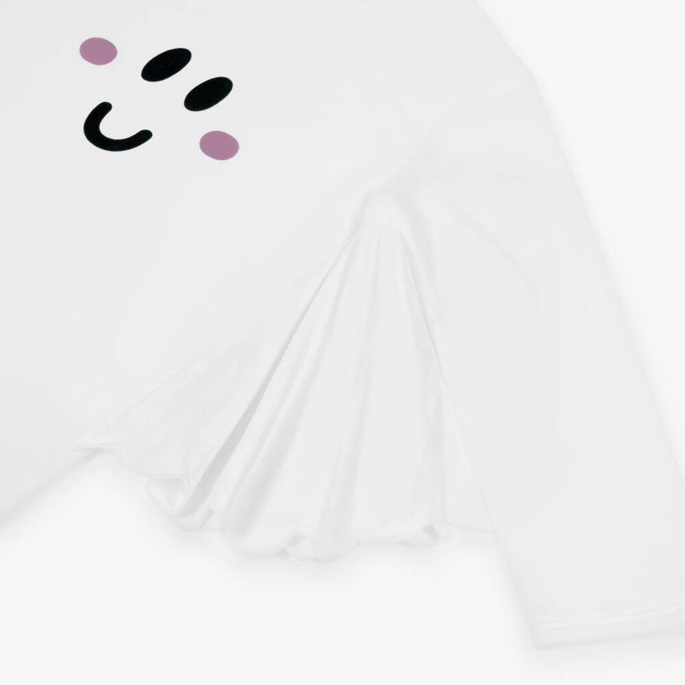 Stella McCartney Kids-Girls White Cotton Ghost-Style Sweatshirt Dress | Childrensalon Outlet