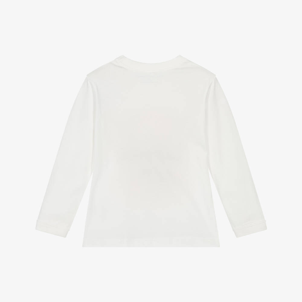 Stella McCartney Kids-بلوزة قطنية بيضاء برسومات للبنات | Childrensalon Outlet
