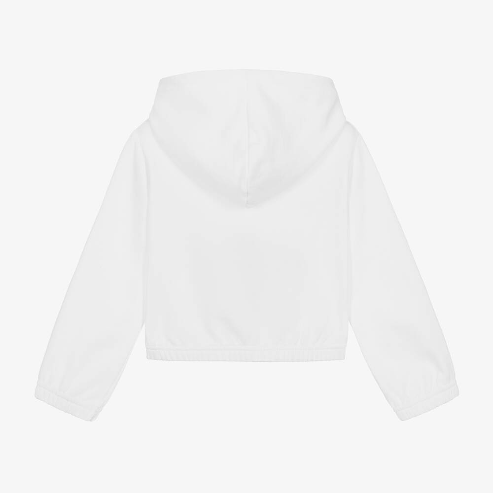 Kids white cotton hoodie sale