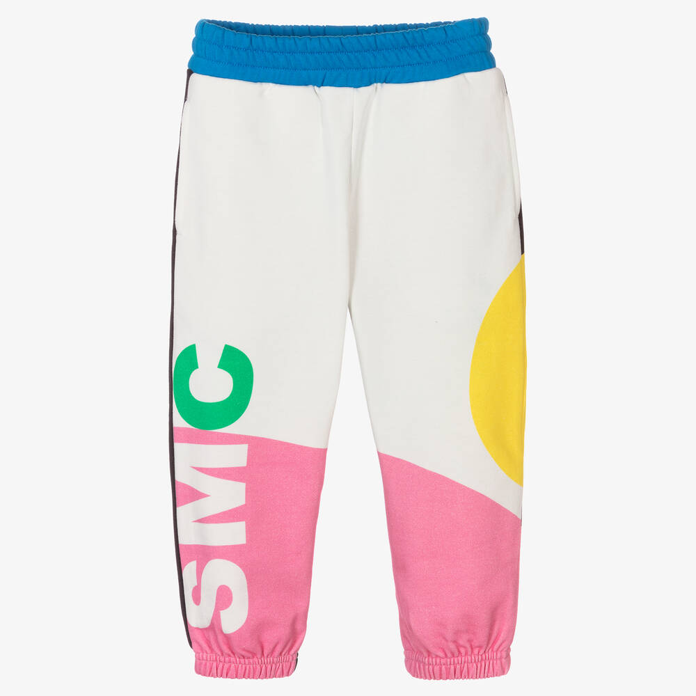 Stella McCartney Kids - Girls White Cotton Joggers | Childrensalon