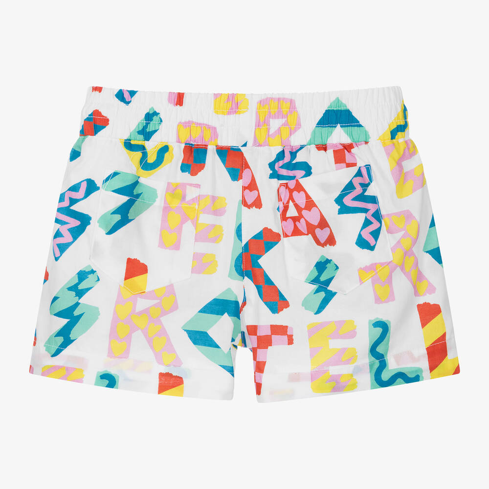 Stella McCartney Kids-Girls White Cotton Shorts | Childrensalon Outlet