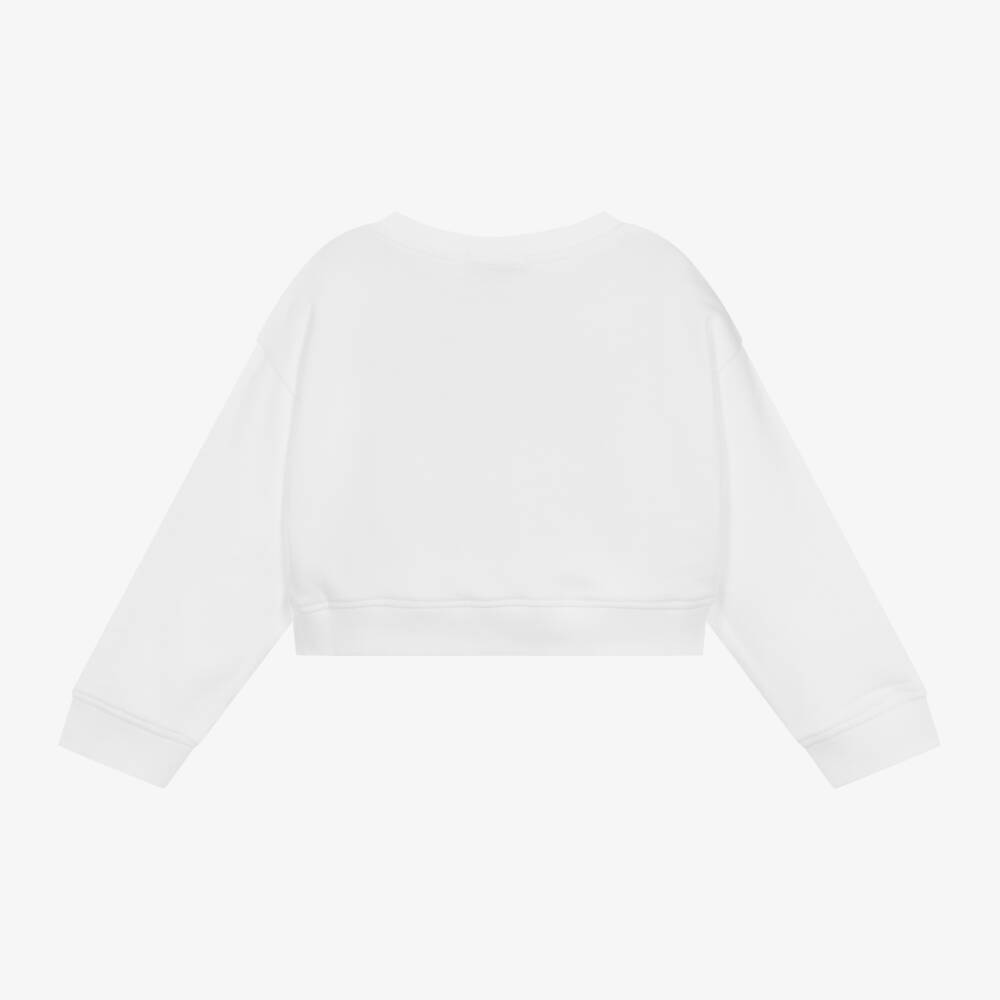 Stella McCartney Kids-Girls White Cotton Sweatshirt | Childrensalon Outlet