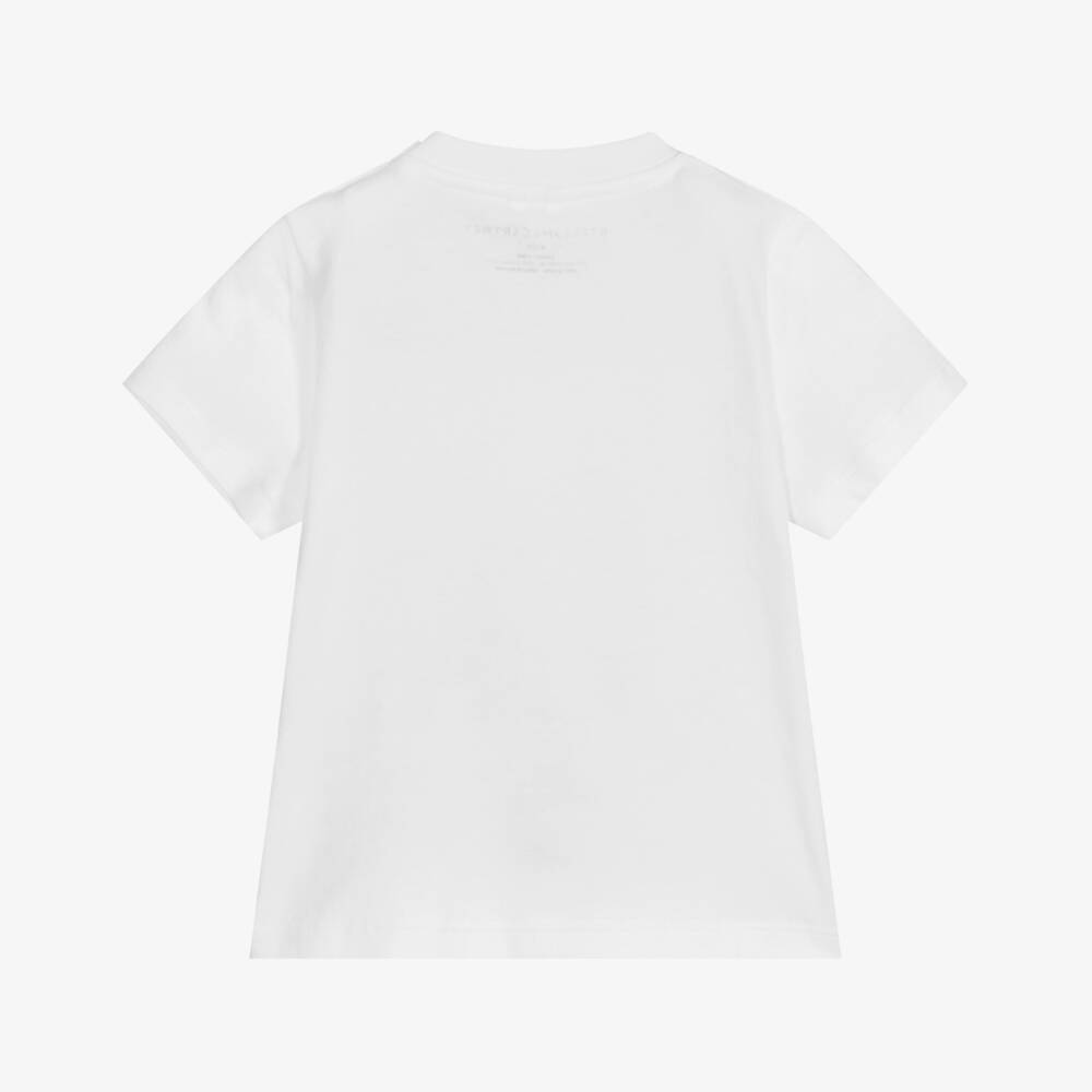 Stella McCartney Kids-Girls White Cotton T-Shirt | Childrensalon Outlet