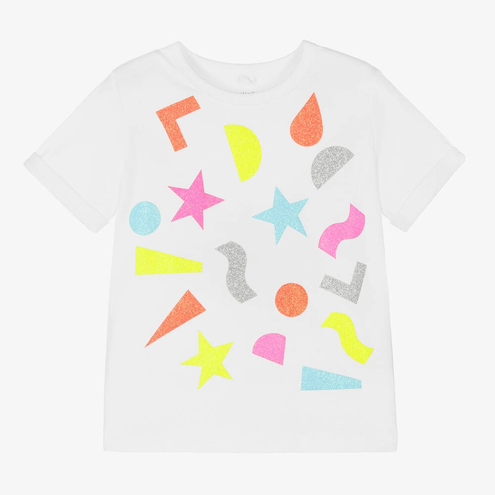 Stella McCartney Kids - Girls White Cotton T-Shirt | Childrensalon