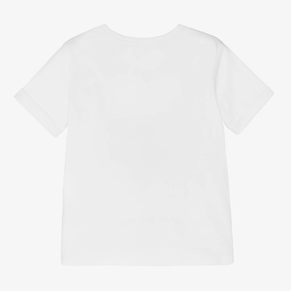 Stella McCartney Kids-Girls White Cotton T-Shirt | Childrensalon Outlet