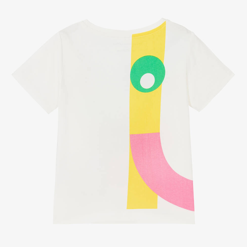 Stella McCartney Kids-Girls White Cotton T-Shirt | Childrensalon Outlet