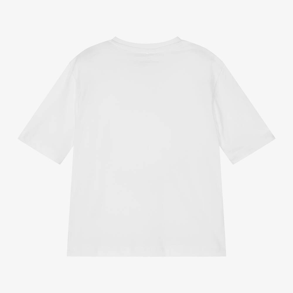 Girls white t shirt back new arrivals