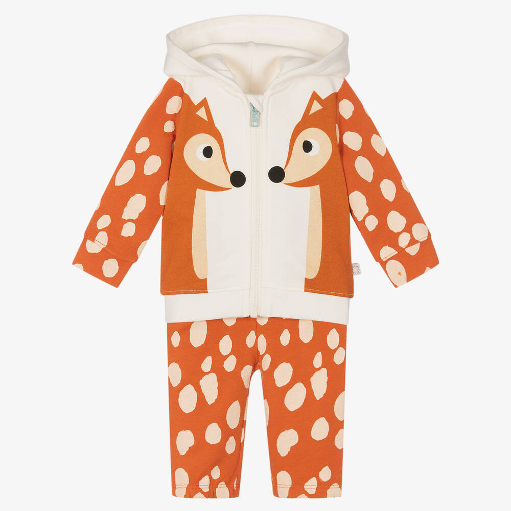 Stella McCartney Kids - Белый спортивный костюм с оленятами | Childrensalon