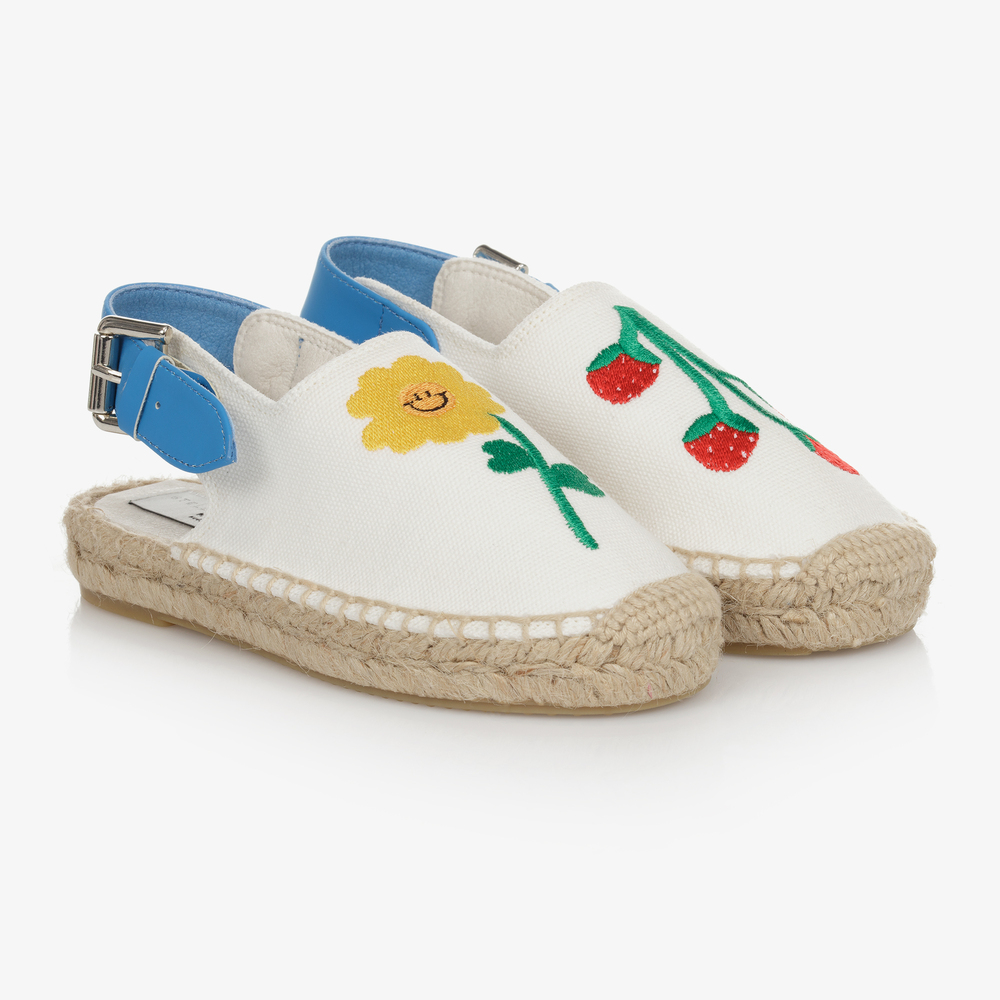 Girls white espadrilles discount