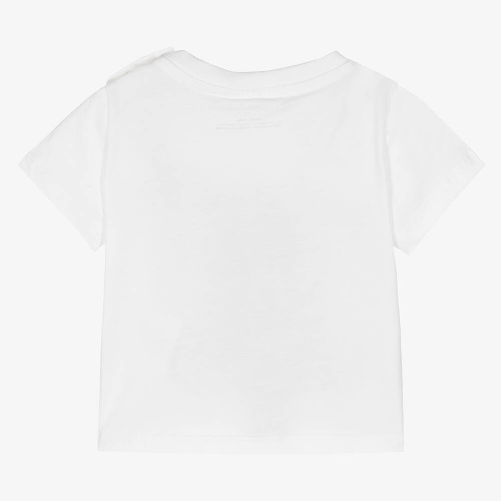 Stella McCartney Kids-Белая футболка для девочек | Childrensalon Outlet