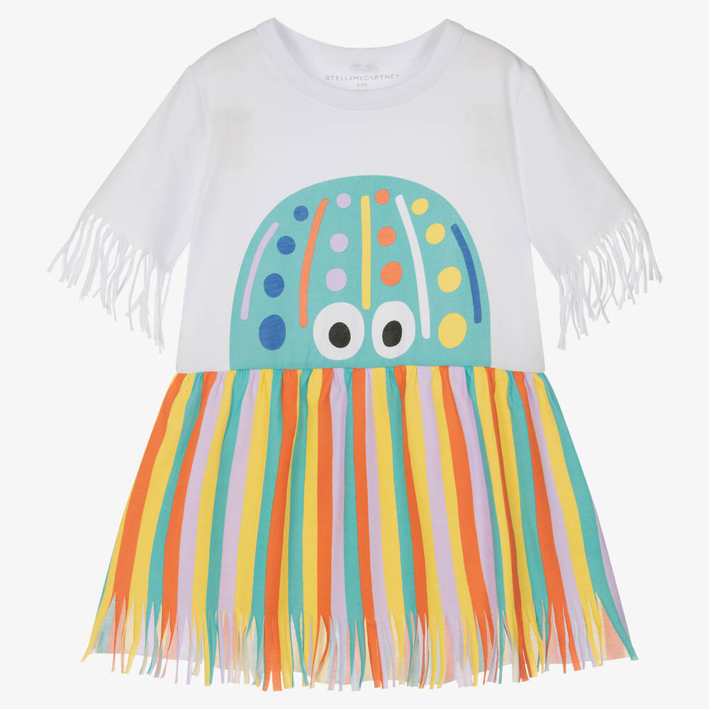 Stella McCartney Kids - Girls White Jellyfish Dress | Childrensalon