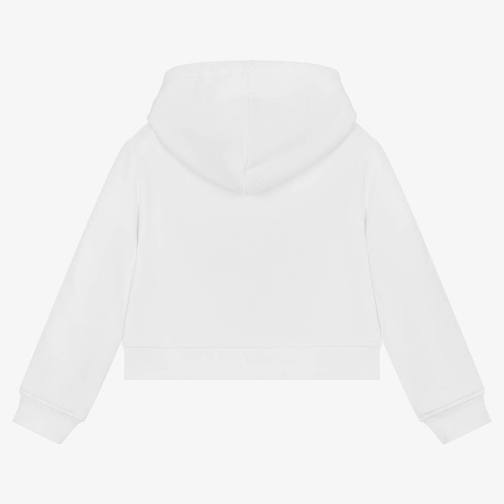 Stella McCartney Kids-Белая худи из органического хлопка для девочек | Childrensalon Outlet