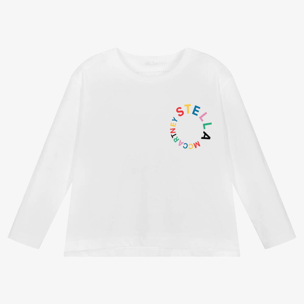 Stella McCartney Kids - Haut blanc en jersey de coton bio | Childrensalon