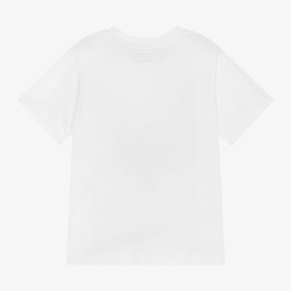 Stella McCartney Kids-Girls White Organic Cotton T-Shirt | Childrensalon Outlet