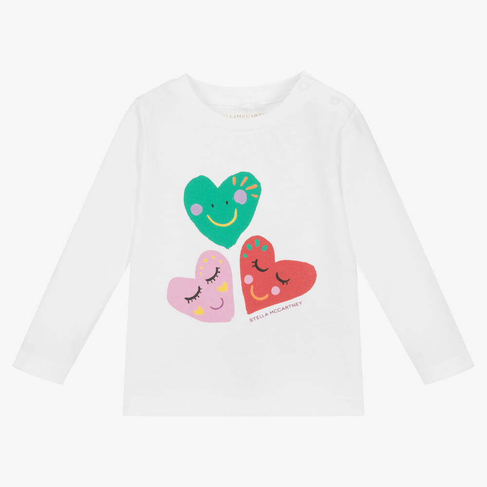 Stella McCartney Kids - Haut blanc en coton bio fille | Childrensalon