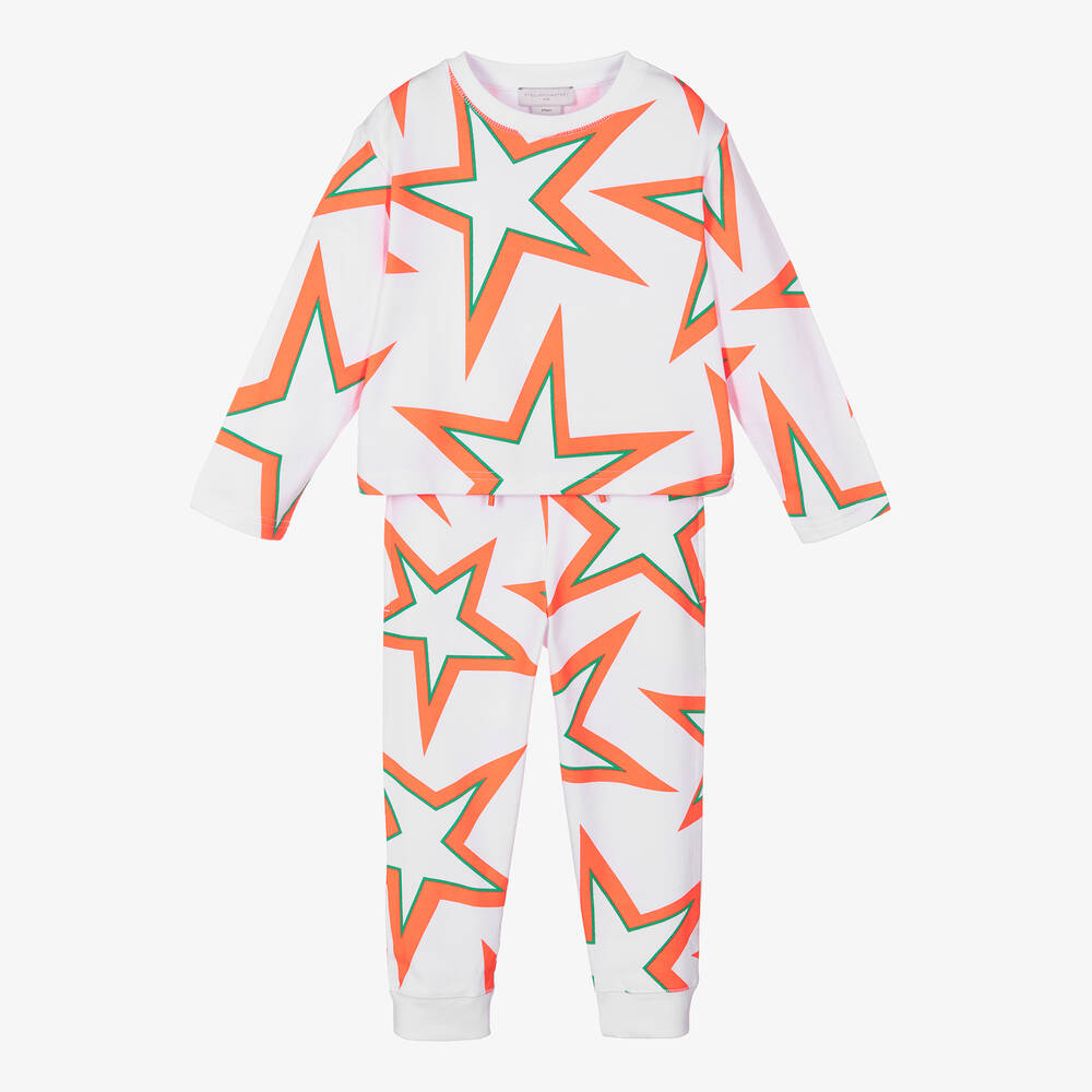 Stella McCartney Kids - Girls White Star Tracksuit | Childrensalon