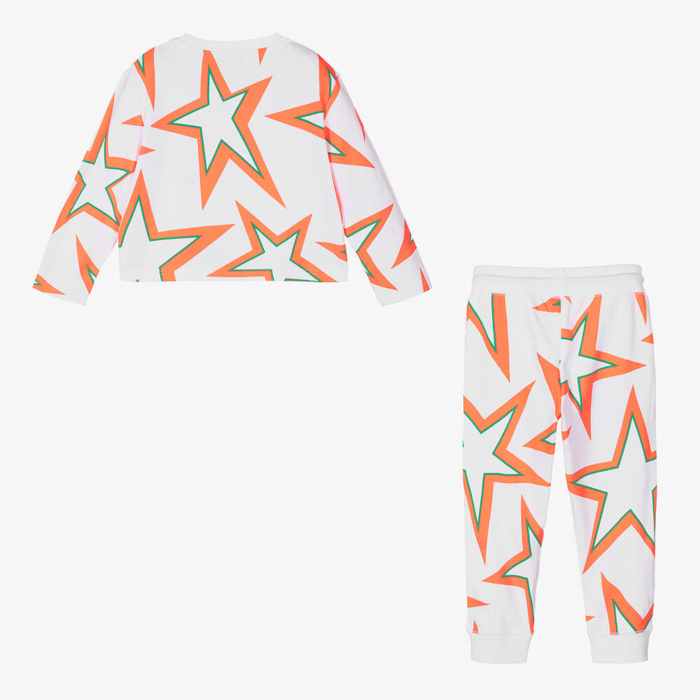 Stella McCartney Kids-Girls White Star Tracksuit | Childrensalon Outlet