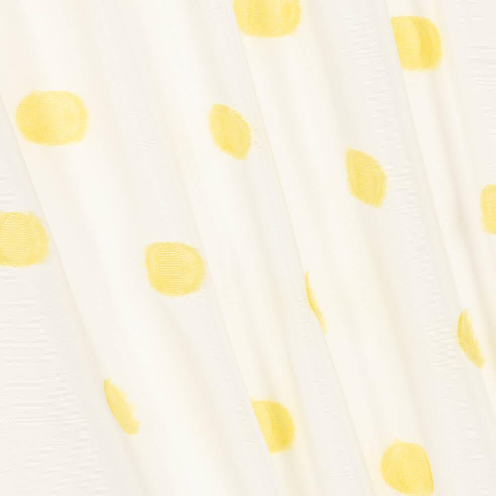Stella McCartney Kids-Girls White & Yellow Polka Dot Dress | Childrensalon Outlet