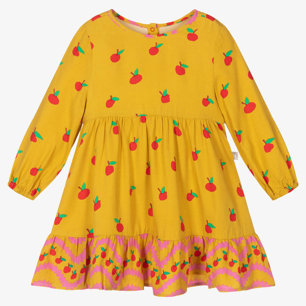 Stella McCartney Kids - Gelbes Kleid mit Apfel-Print (M) | Childrensalon