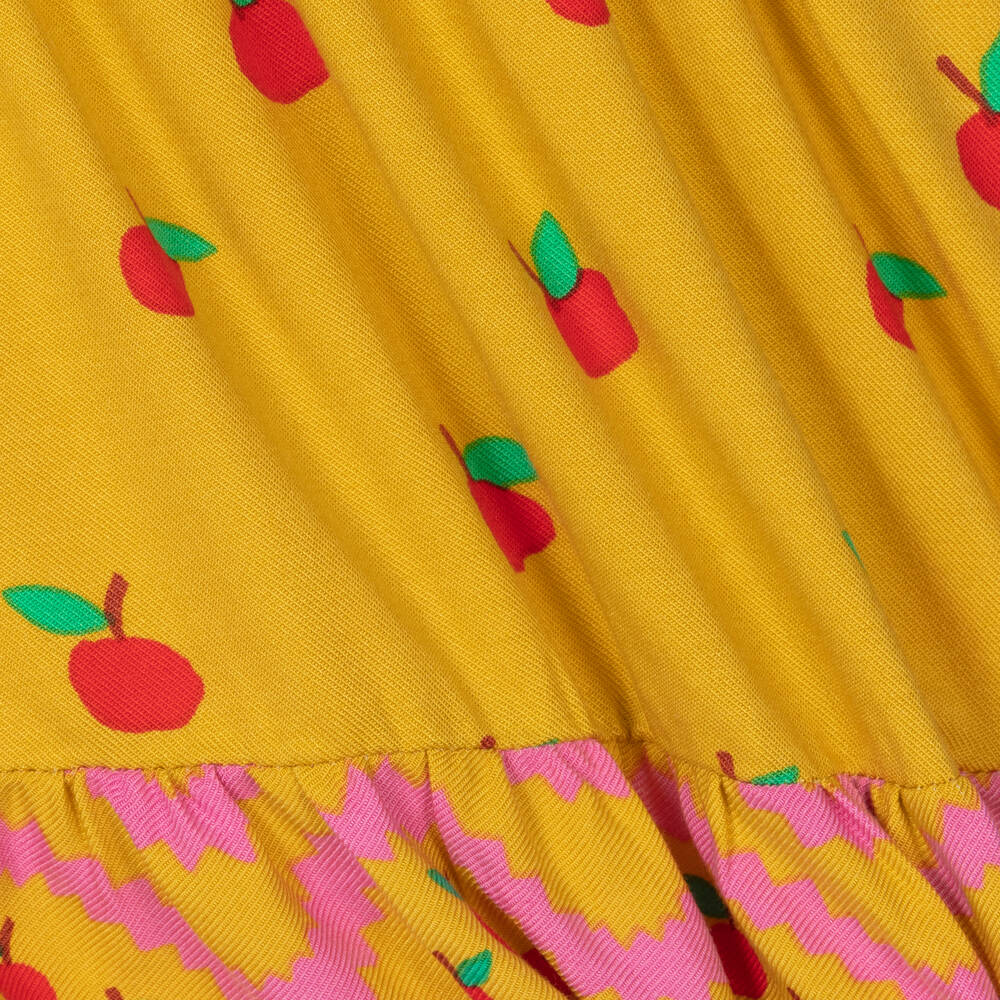 Stella McCartney Kids Girls Yellow Apple Print Dress