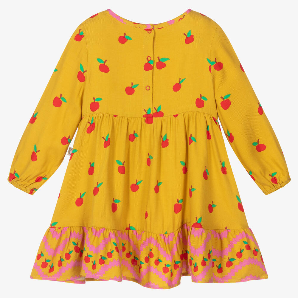 Stella McCartney Kids-Girls Yellow Apple Print Dress | Childrensalon Outlet