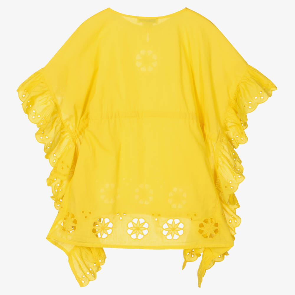 Stella McCartney Kids-Girls Yellow Cotton Dress | Childrensalon Outlet
